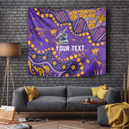 Personalized Melbourne Storm Tapestry Aboriginal Pattern with Graffiti Style Design