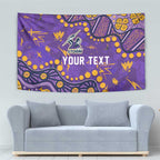 Personalized Melbourne Storm Tapestry Aboriginal Pattern with Graffiti Style Design