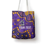 Personalized Melbourne Storm Tote Bag Aboriginal Pattern with Graffiti Style Design