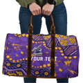 Personalized Melbourne Storm Travel Bag Aboriginal Pattern with Graffiti Style Design