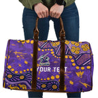 Personalized Melbourne Storm Travel Bag Aboriginal Pattern with Graffiti Style Design