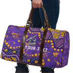 Personalized Melbourne Storm Travel Bag Aboriginal Pattern with Graffiti Style Design
