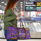Personalized Melbourne Storm Travel Bag Aboriginal Pattern with Graffiti Style Design