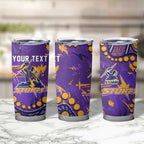 Personalized Melbourne Storm Tumbler Cup Aboriginal Pattern with Graffiti Style Design