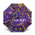 Personalized Melbourne Storm Umbrella Aboriginal Pattern with Graffiti Style Design
