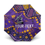 Personalized Melbourne Storm Umbrella Aboriginal Pattern with Graffiti Style Design