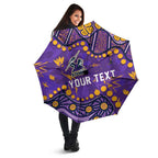 Personalized Melbourne Storm Umbrella Aboriginal Pattern with Graffiti Style Design