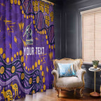 Personalized Melbourne Storm Window Curtain Aboriginal Pattern with Graffiti Style Design