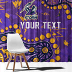 Personalized Melbourne Storm Window Curtain Aboriginal Pattern with Graffiti Style Design