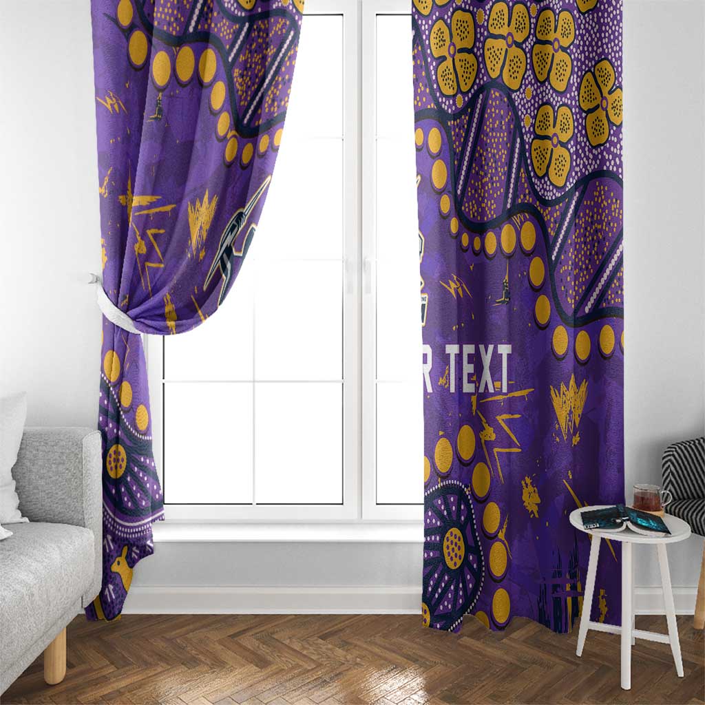 Personalized Melbourne Storm Window Curtain Aboriginal Pattern with Graffiti Style Design