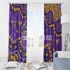 Personalized Melbourne Storm Window Curtain Aboriginal Pattern with Graffiti Style Design