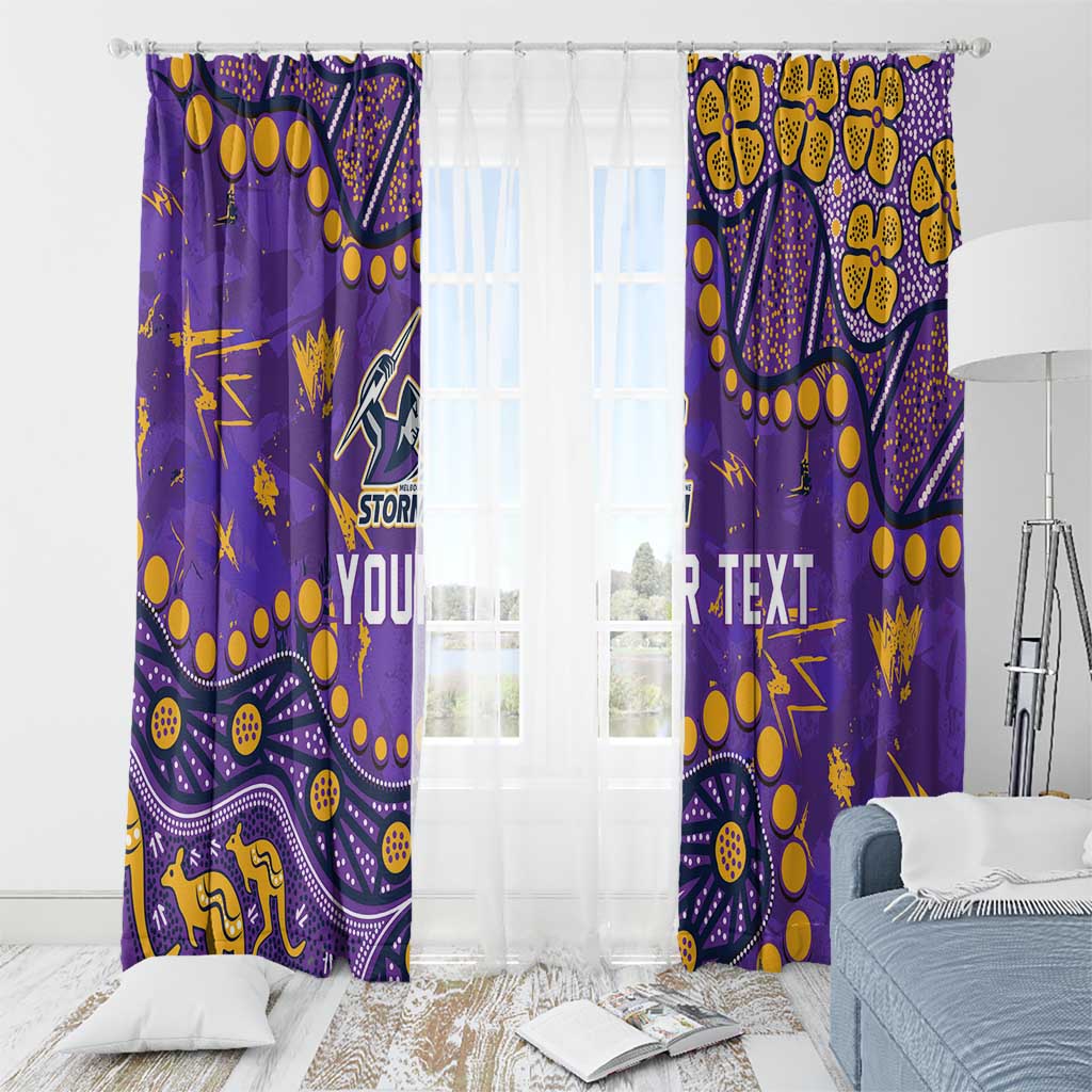 Personalized Melbourne Storm Window Curtain Aboriginal Pattern with Graffiti Style Design