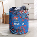 Personalized New Zealand Warriors Laundry Basket Aboriginal Pattern with Graffiti Style Design