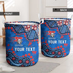 Personalized New Zealand Warriors Laundry Basket Aboriginal Pattern with Graffiti Style Design