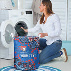 Personalized New Zealand Warriors Laundry Basket Aboriginal Pattern with Graffiti Style Design