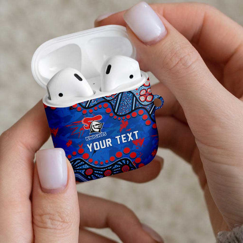 Personalized New Zealand Warriors AirPods Case Aboriginal Pattern with Graffiti Style Design