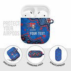 Personalized New Zealand Warriors AirPods Case Aboriginal Pattern with Graffiti Style Design