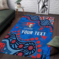 Personalized New Zealand Warriors Area Rug Aboriginal Pattern with Graffiti Style Design