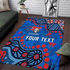 Personalized New Zealand Warriors Area Rug Aboriginal Pattern with Graffiti Style Design