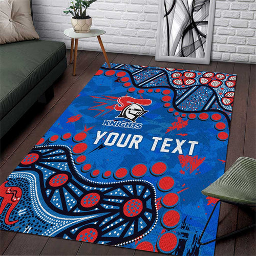 Personalized New Zealand Warriors Area Rug Aboriginal Pattern with Graffiti Style Design
