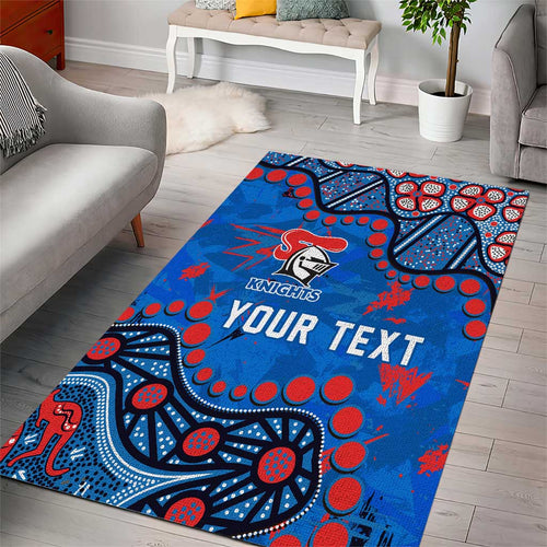Personalized New Zealand Warriors Area Rug Aboriginal Pattern with Graffiti Style Design