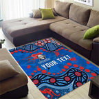 Personalized New Zealand Warriors Area Rug Aboriginal Pattern with Graffiti Style Design