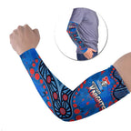 Personalized New Zealand Warriors Arm Sleeves Aboriginal Pattern with Graffiti Style Design