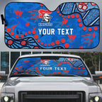 Personalized New Zealand Warriors Auto Sun Shade Aboriginal Pattern with Graffiti Style Design
