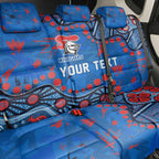 Personalized New Zealand Warriors Back Car Seat Cover Aboriginal Pattern with Graffiti Style Design