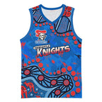 Personalized New Zealand Warriors Basketball Jersey Aboriginal Pattern with Graffiti Style Design