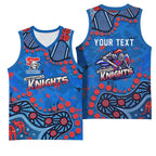Personalized New Zealand Warriors Basketball Jersey Aboriginal Pattern with Graffiti Style Design