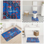 Personalized New Zealand Warriors Bathroom Set Aboriginal Pattern with Graffiti Style Design