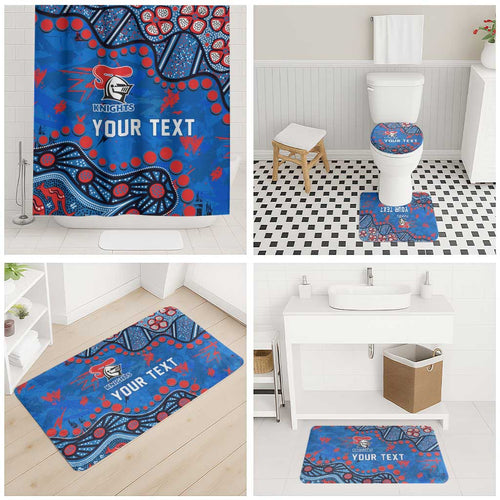 Personalized New Zealand Warriors Bathroom Set Aboriginal Pattern with Graffiti Style Design