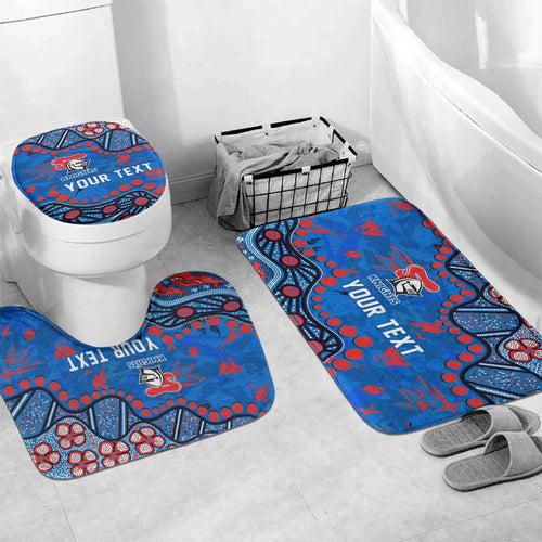 Personalized New Zealand Warriors Bathroom Set Aboriginal Pattern with Graffiti Style Design