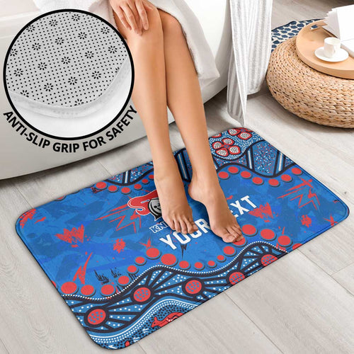 Personalized New Zealand Warriors Bathroom Set Aboriginal Pattern with Graffiti Style Design