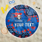 Personalized New Zealand Warriors Beach Blanket Aboriginal Pattern with Graffiti Style Design