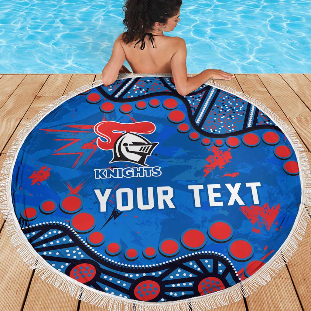 Personalized New Zealand Warriors Beach Blanket Aboriginal Pattern with Graffiti Style Design