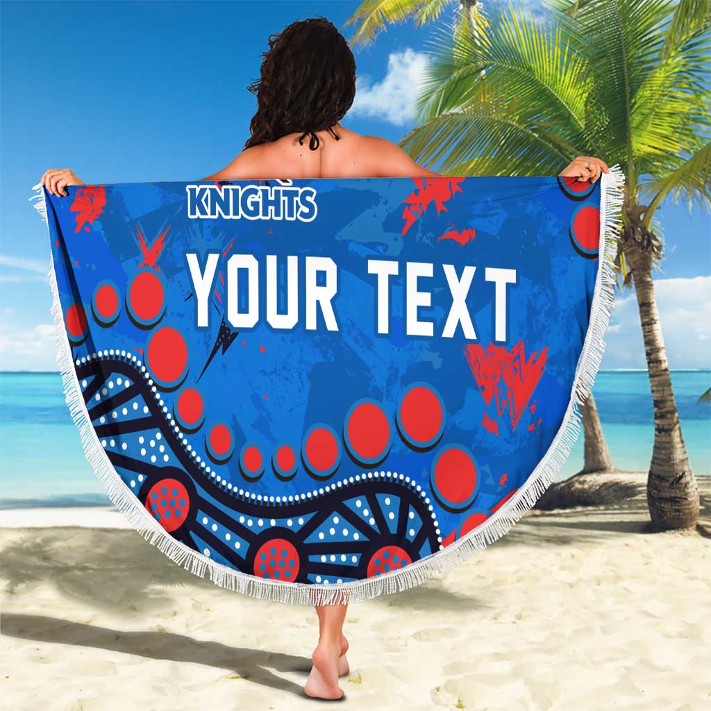 Personalized New Zealand Warriors Beach Blanket Aboriginal Pattern with Graffiti Style Design
