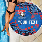 Personalized New Zealand Warriors Beach Blanket Aboriginal Pattern with Graffiti Style Design