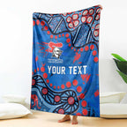 Personalized New Zealand Warriors Blanket Aboriginal Pattern with Graffiti Style Design