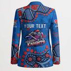 Personalized New Zealand Warriors Blazer Aboriginal Pattern with Graffiti Style Design