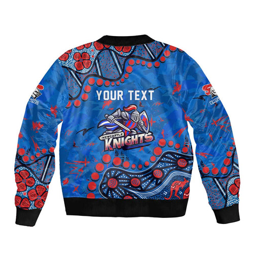 Personalized New Zealand Warriors Bomber Jacket Aboriginal Pattern with Graffiti Style Design