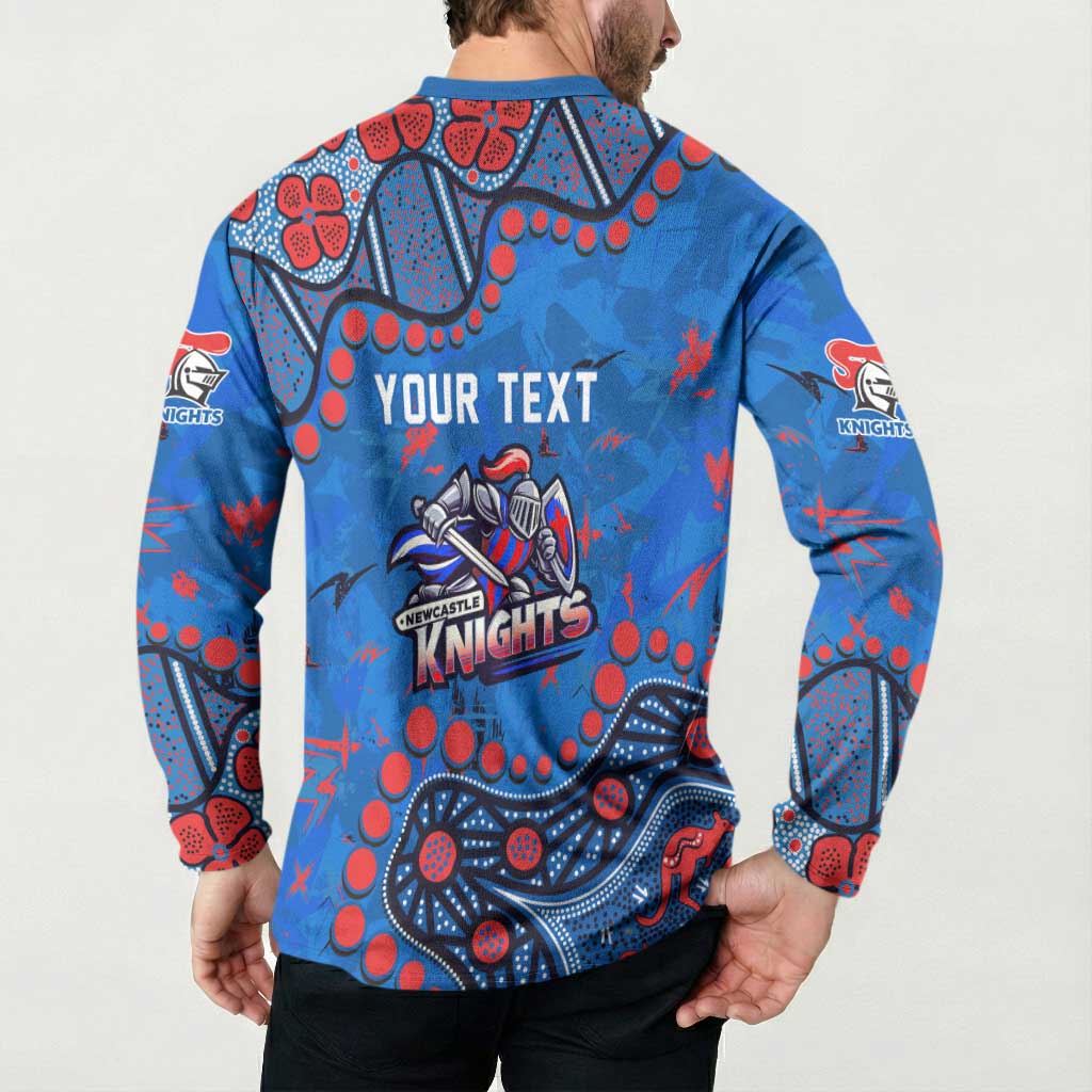 Personalized New Zealand Warriors Button Sweatshirt Aboriginal Pattern with Graffiti Style Design