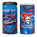 Personalized New Zealand Warriors 4 in 1 Can Cooler Tumbler Aboriginal Pattern with Graffiti Style Design