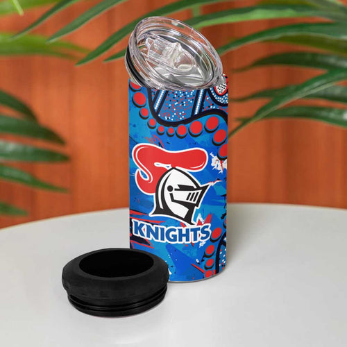 Personalized New Zealand Warriors 4 in 1 Can Cooler Tumbler Aboriginal Pattern with Graffiti Style Design