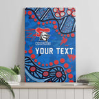 Personalized New Zealand Warriors Canvas Wall Art Aboriginal Pattern with Graffiti Style Design