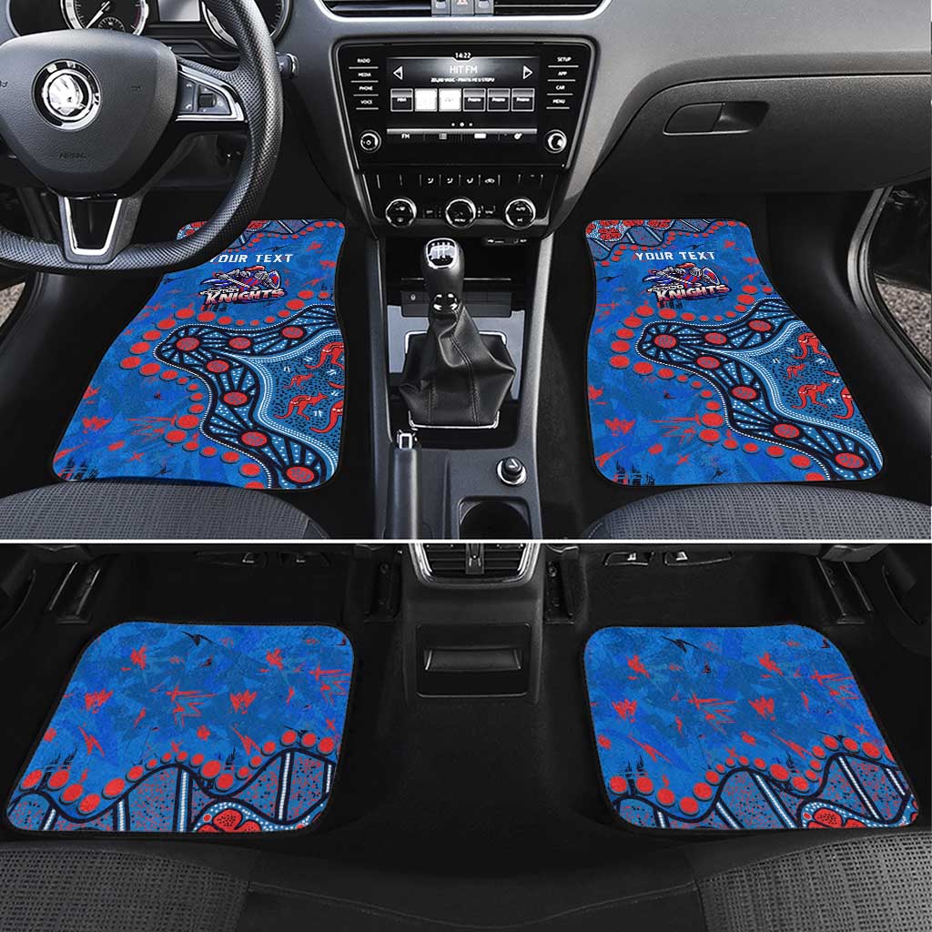 Personalized New Zealand Warriors Car Mats Aboriginal Pattern with Graffiti Style Design