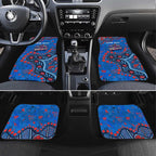 Personalized New Zealand Warriors Car Mats Aboriginal Pattern with Graffiti Style Design