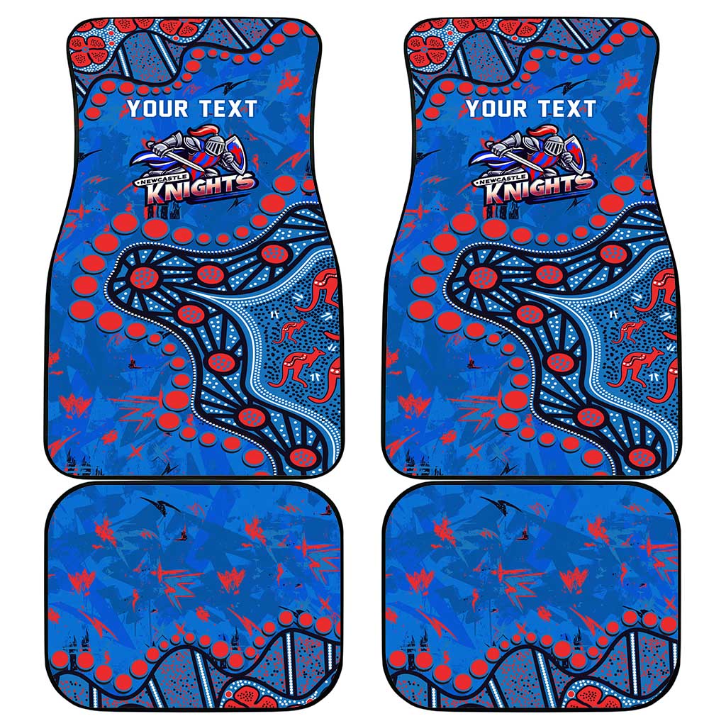 Personalized New Zealand Warriors Car Mats Aboriginal Pattern with Graffiti Style Design