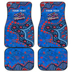 Personalized New Zealand Warriors Car Mats Aboriginal Pattern with Graffiti Style Design